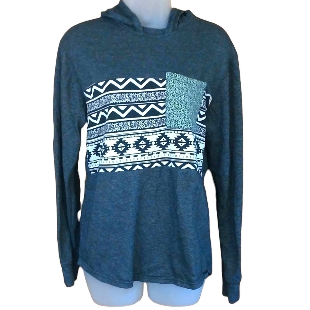 On the Byas Light Weight Hoodie with Tribal‎ Print